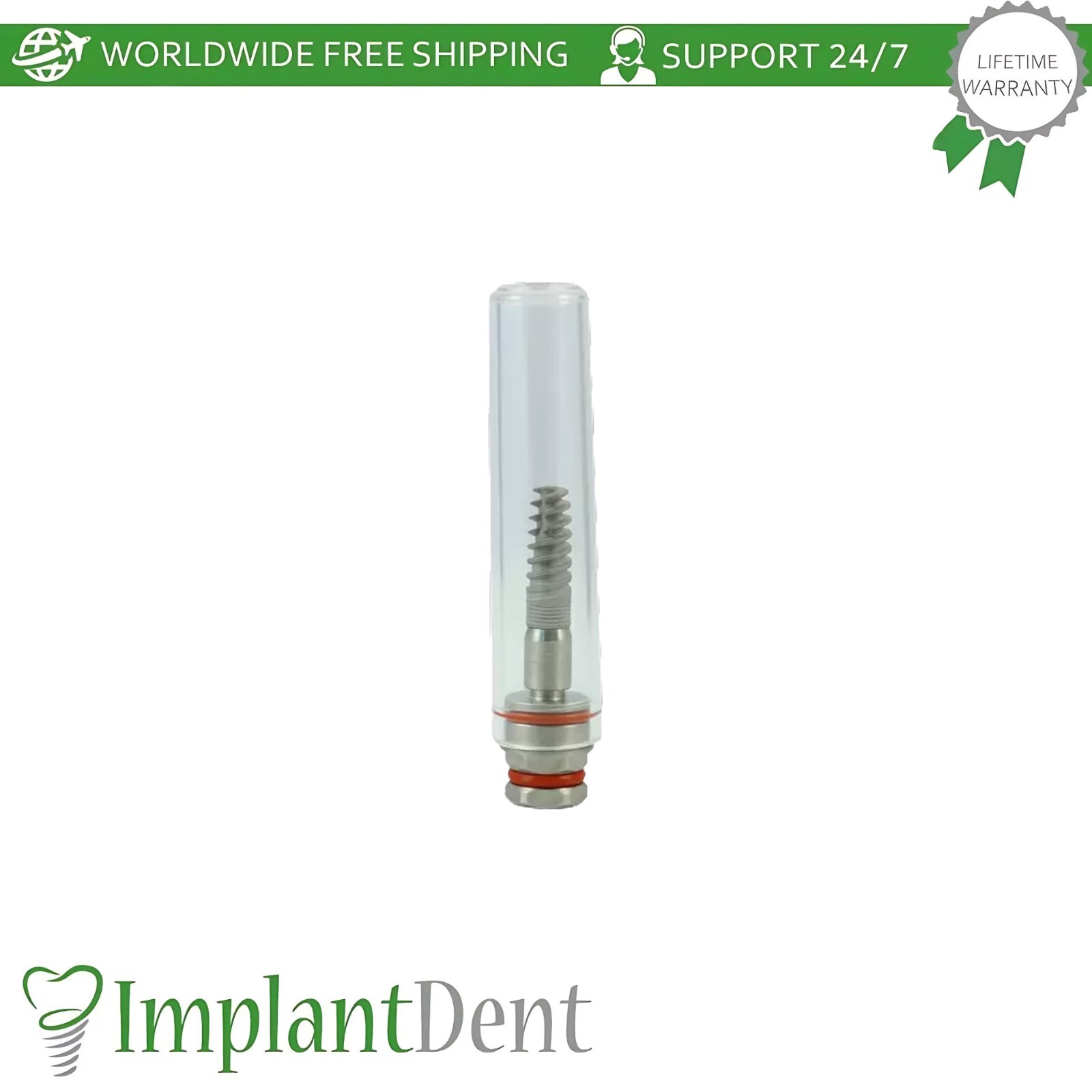 1x Dental Slim Spiral Fixture SLA Surface Titanium Int Hex Connection 2.0mm