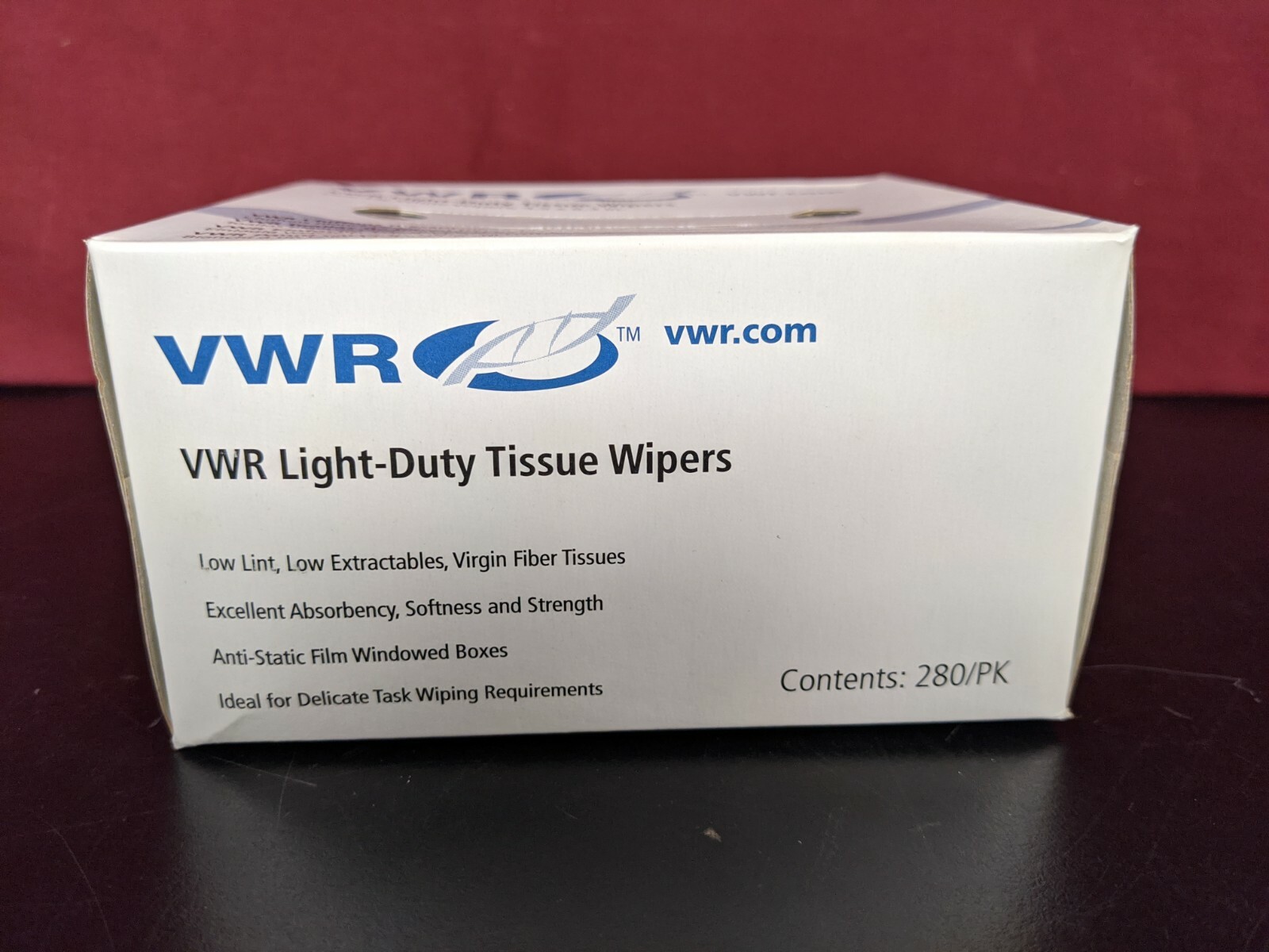 VWR 82003-820 Light-Duty Tissue Wipes / (1) Box with QTY 280 Wipes