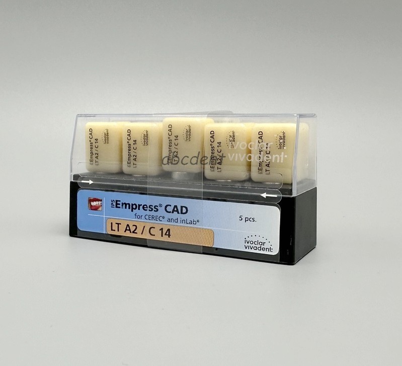 C14 Emax Dental LT A2/C14 Glass Ceramic Lithium Dislicate CAD Cerec Blocks 5Pcs