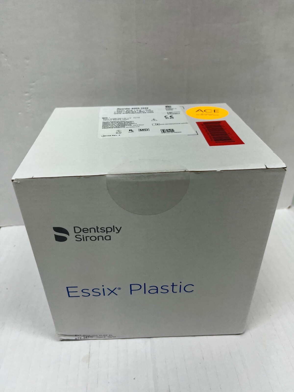 Essix ACE vacuum FORMING SHEETS Retainer .040″/ 5″ SQUARE box 100 pcs 205-1024