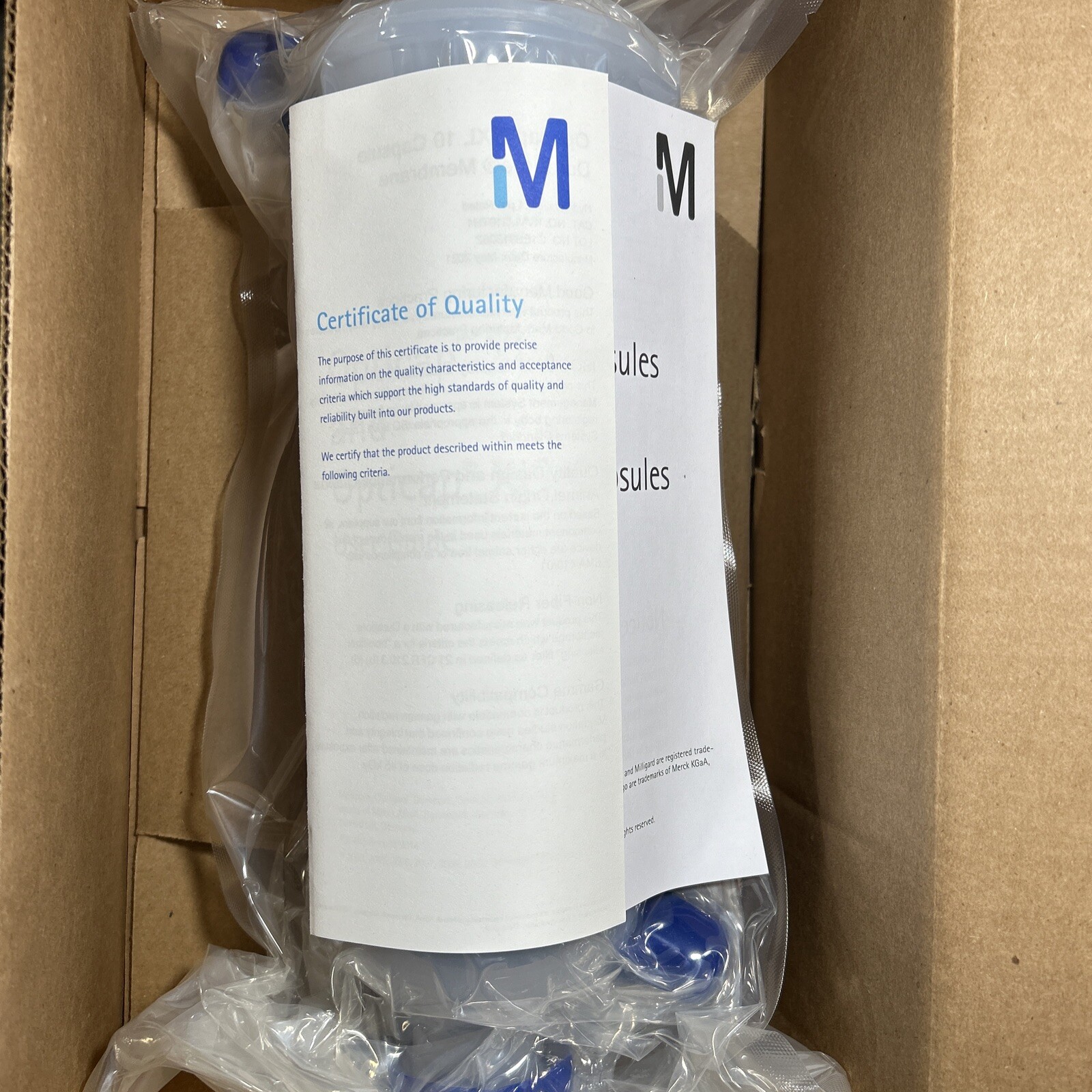 MILLIPORE Capsule Filter Opticap XL 10 Gamma Durapore 0.1 µm 1-1/2″