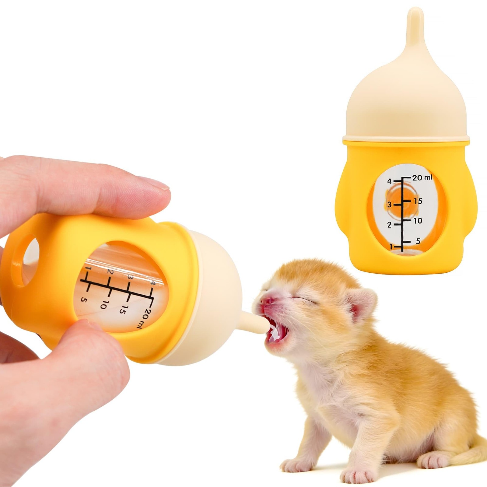 Puppy Bottles for Nursing，Kitten 1 Count (Pack of 1), Yellow