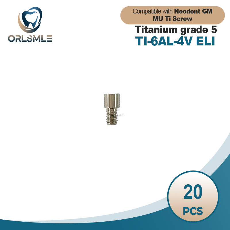 20 pcs MU Ti Screw titanium abutment screw compatible with Neodent GM