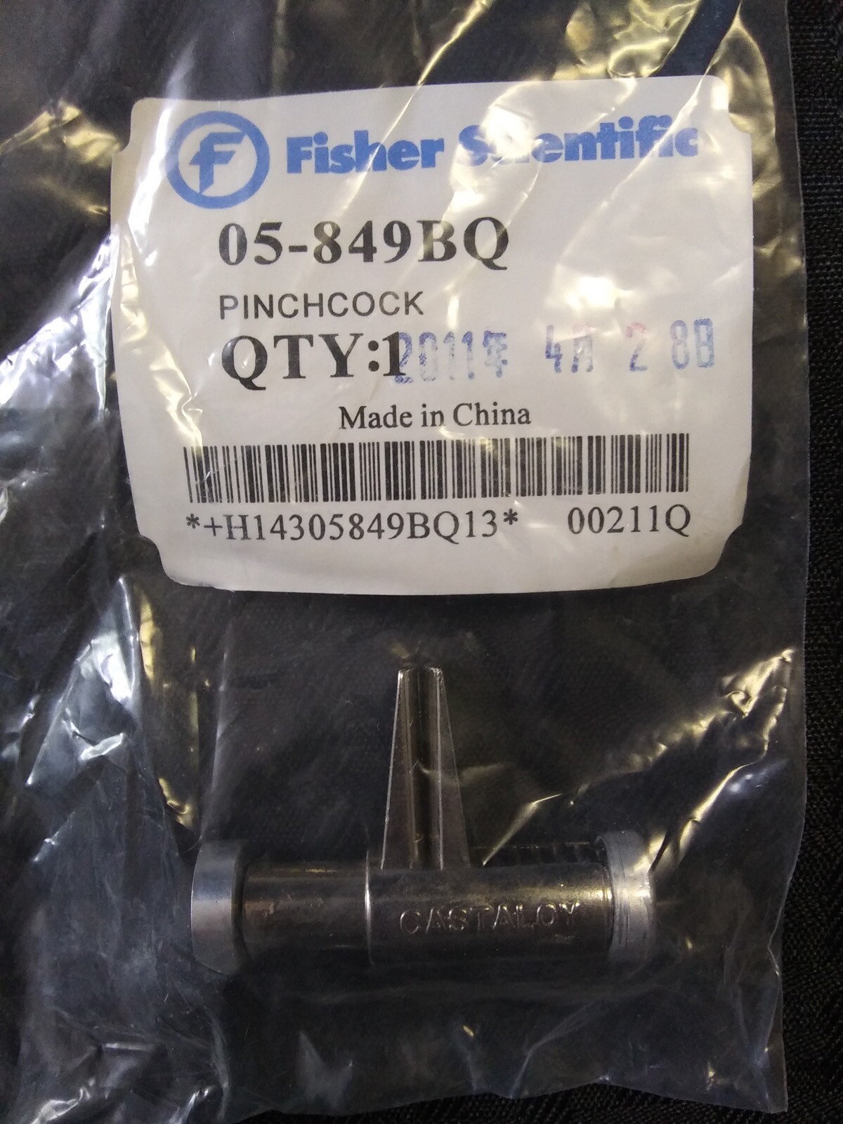FISHER SCIENTIFIC Castaloy Heavy Duty Pinchcock Fits 6mm OD Tubing 05-849BQ