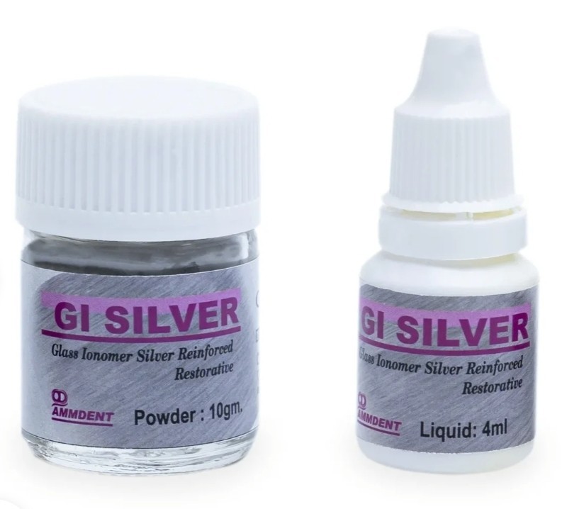 Ammdent GI Silver Reinforced Restorative Cement reinforced with spherical silver