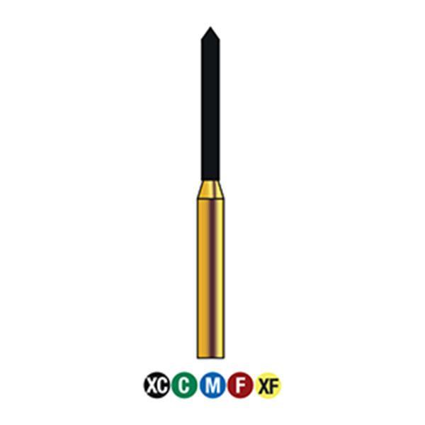 G/131-012S | Reusable Gold Diamond Burs Beveled Cylinder Shaped