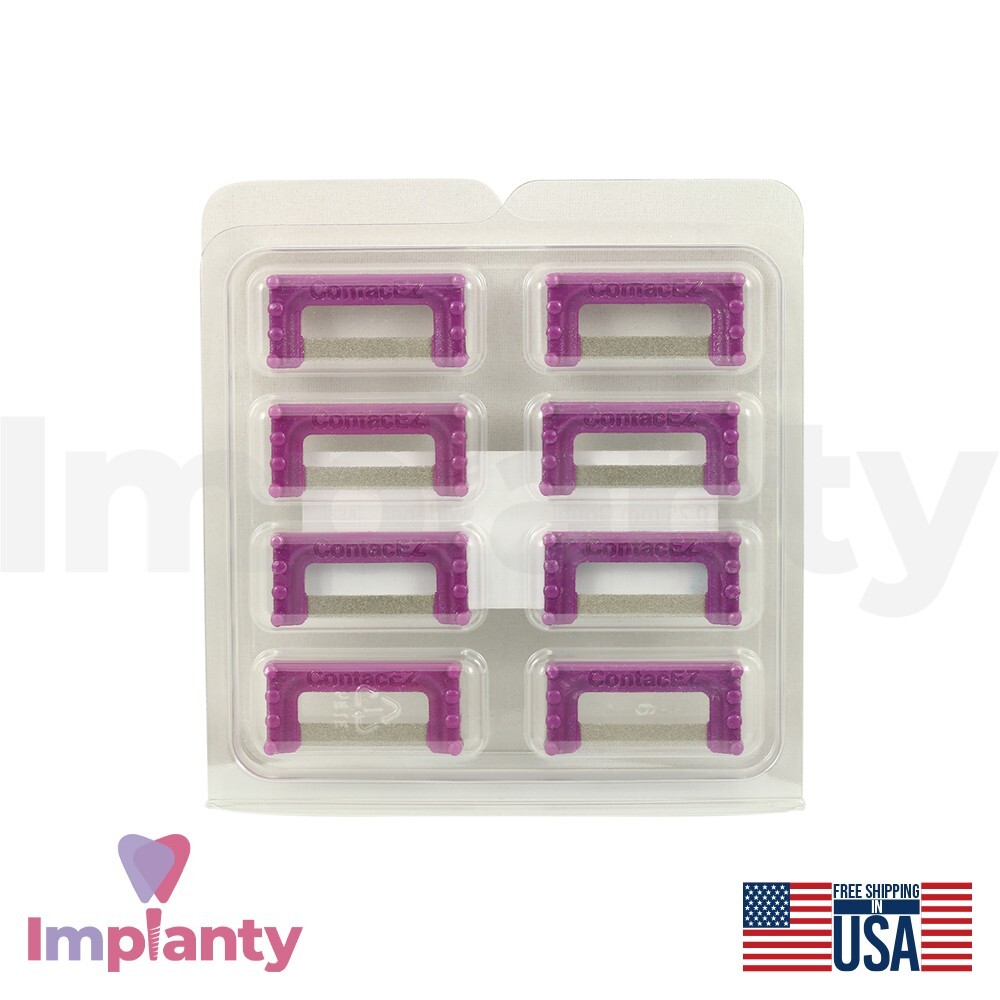 Dental Widener Purple IPR Plus Strips Set Stainless Steel Diamond Coating