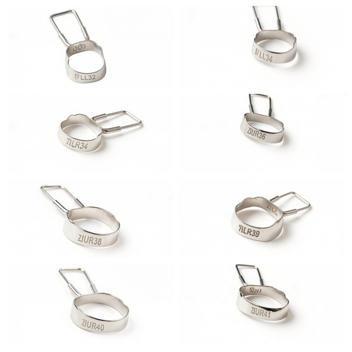 40Pcs Dental Space Maintainer Teeth Gap Retainer Molar Band Loop Kit 32#-41