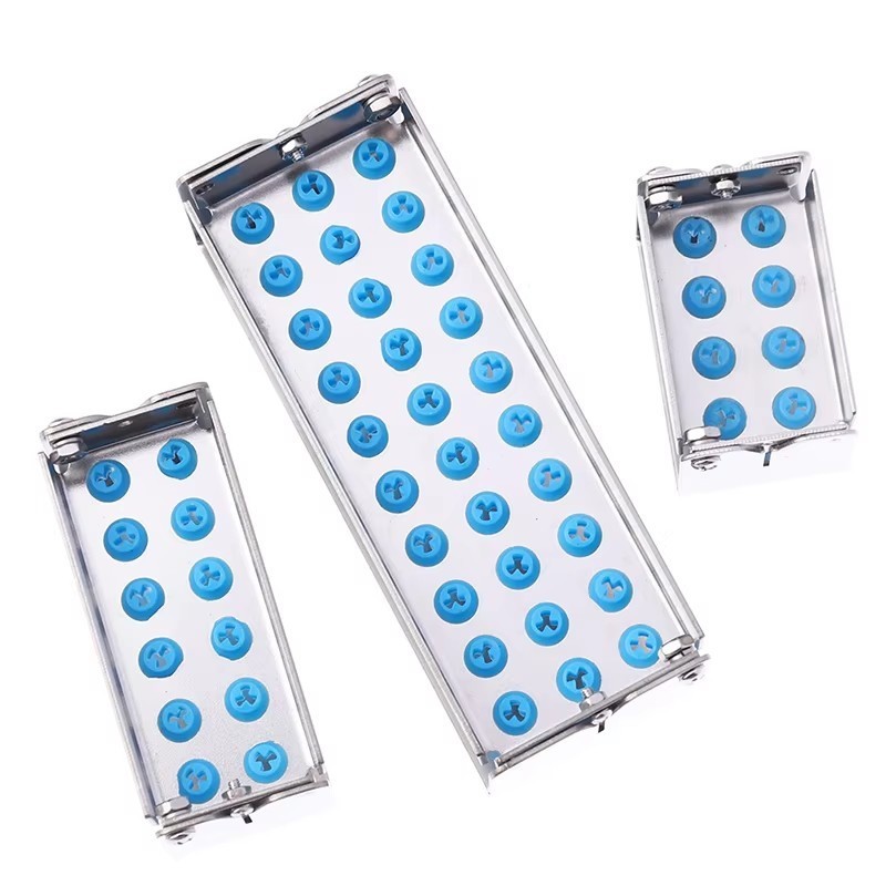 8/12/30 Holes Dental Implant Drill Burs Disinfection Box Organizer Holder Block