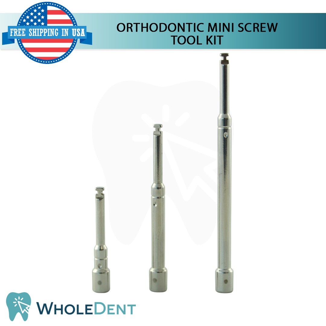 Dental Mini Screw Orthodontic Anchorage Tool Kit Morelli Treatment Driver Stem