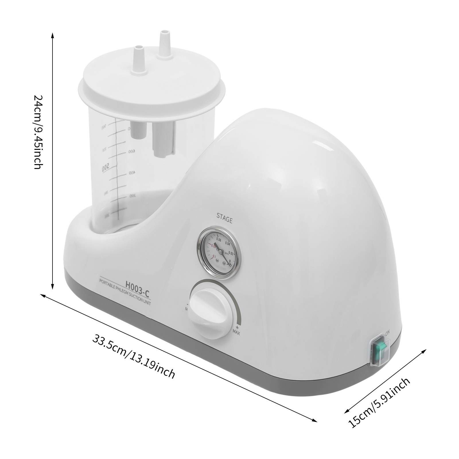 Dental Medical Emergency Vacuum Phlegm Suction Unit Electric Portable 3.7Gal/min