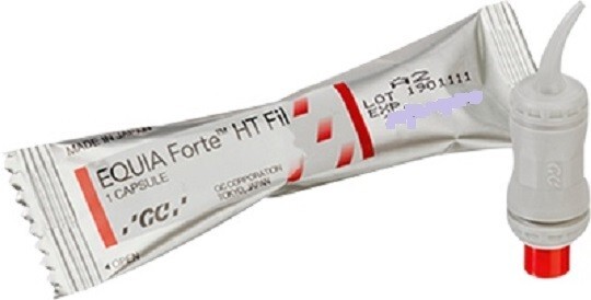 Dental GC EQUIA Forte HT Fil BulkFill Glass Hybrid Restorative 50 Capsule Pack