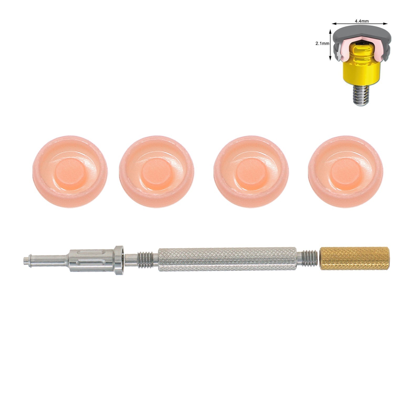 US Universal Dental Overdenture Implant Retention Caps 2.4lbs &Locator Core Tool