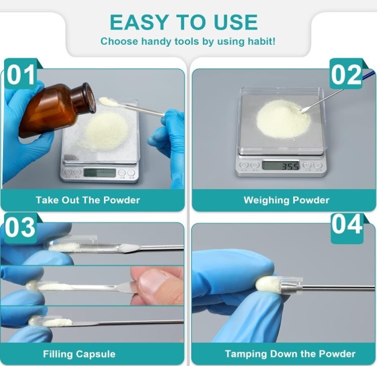 Lab Spatula Micro Spoon mini Scoop Laboratory Tiny Powders Mixing Filler Gel Cap