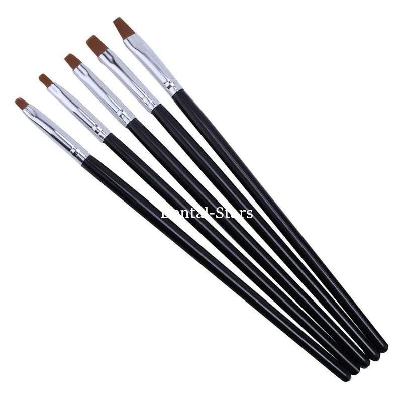 5 Pcs Dental Porcelain Brush Pen For Adhesive Composite Shaping Pens DIY Drawing