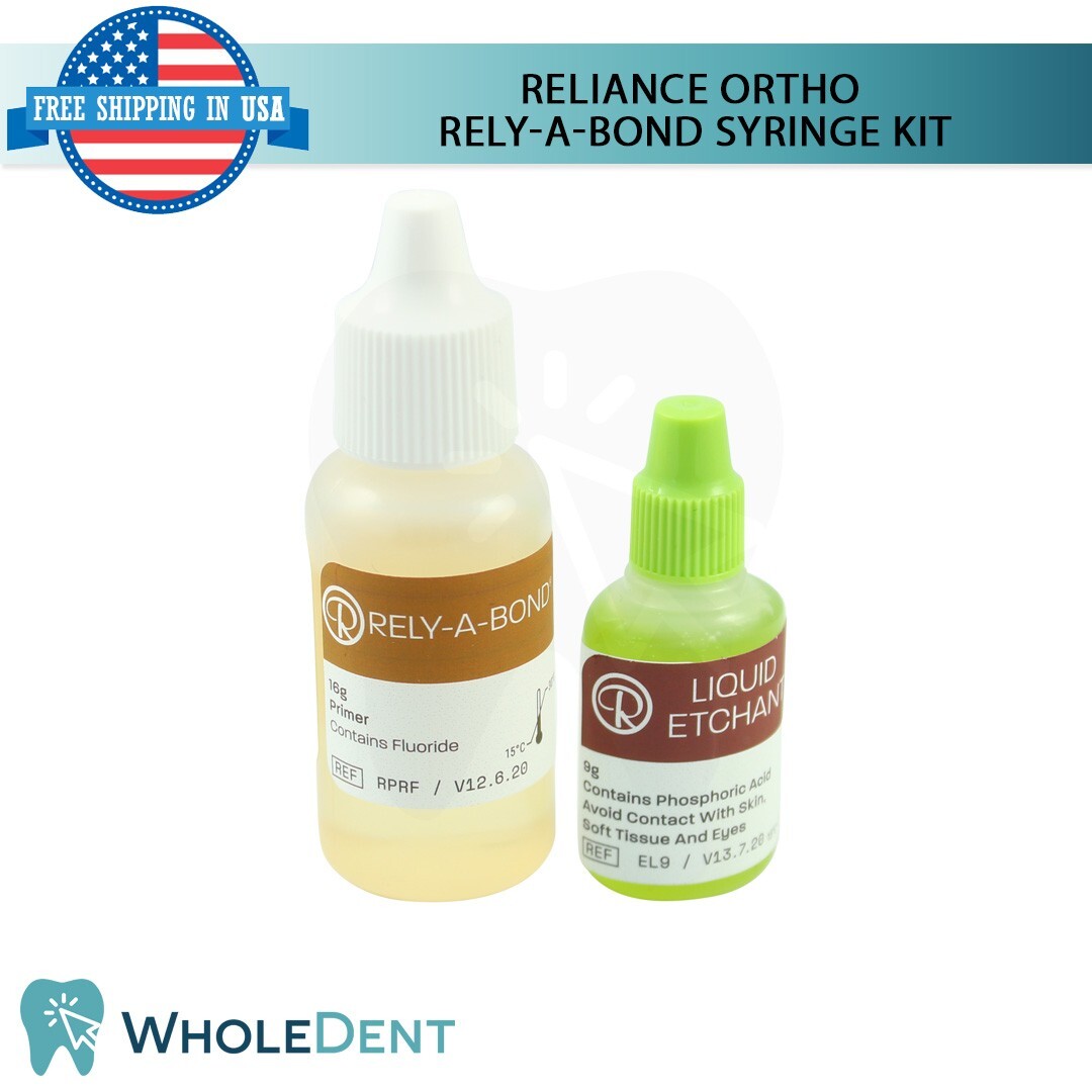 Reliance Ortho Rely-A-Bond Syringe Kit Self-Curing Adhesive Bonding Brackets