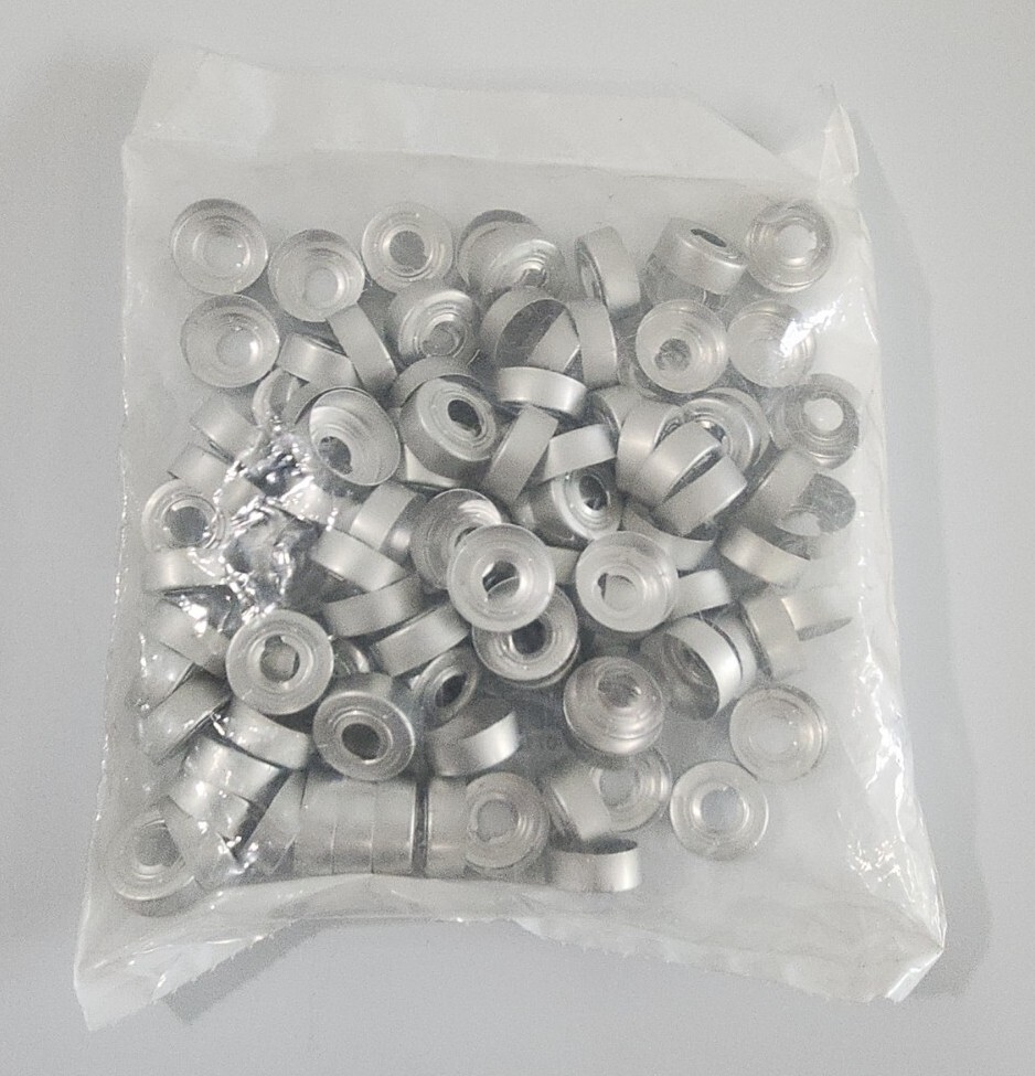 *FACTORY SEALED* [100] Agilent 9301-0718 20mm Crimp Cap Headspace + Warranty!