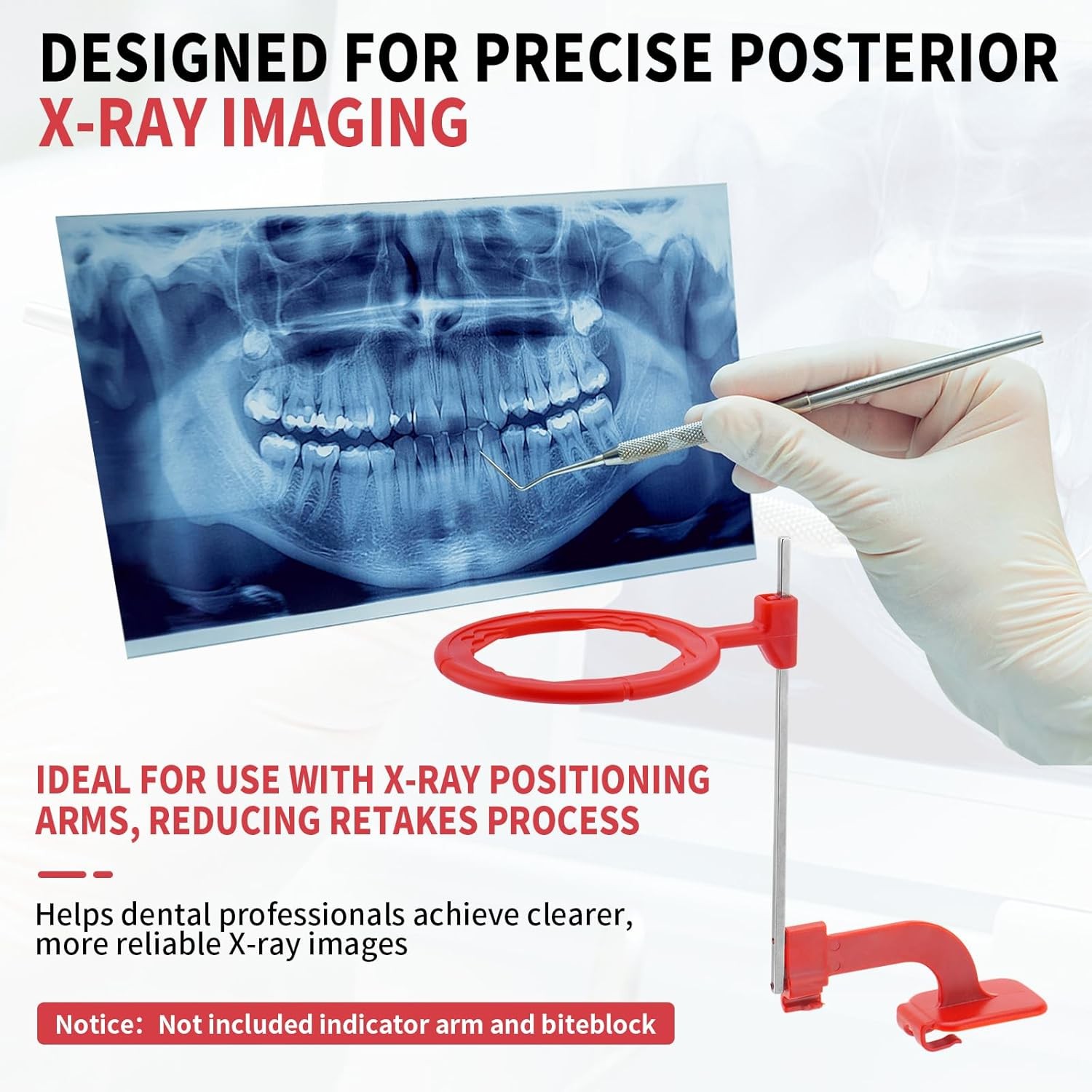 5Packs Dental X-Ray Sensor Holder Bitewing Arm Dental Aiming Ring Autoclavable