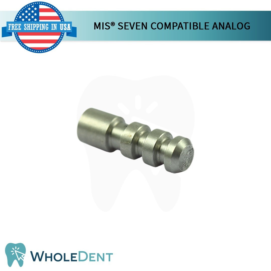 10X Dental Fixture MIS® Seven Ø3.75mm Stainless Steel Int Hex Compatible Analog