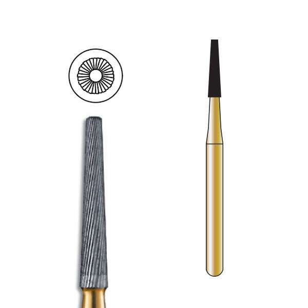Beavers FG #169L Long Taper Fissure Carbide Bur, Pack of 10