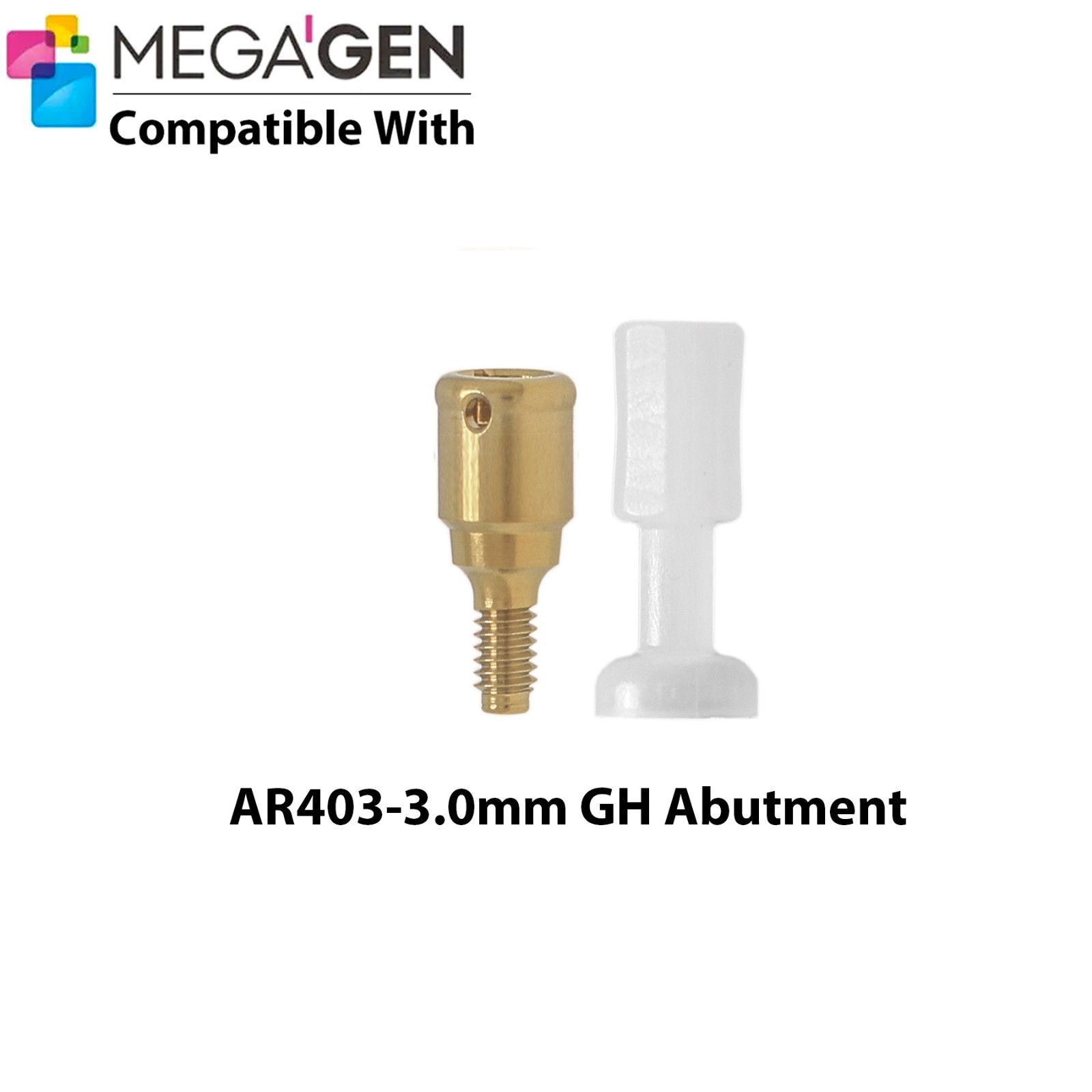 For MegaGen AnyRidge Locator Abutment GH 1-7mm & Overdenture Male Caps Removable