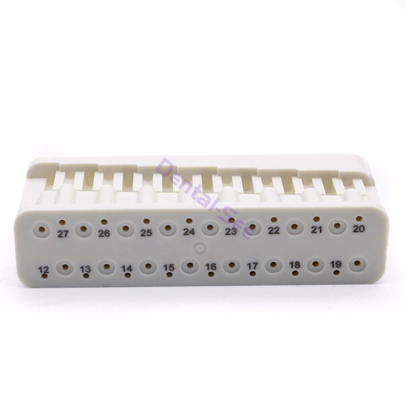 Dental Endo Mini Block File w Endo Measuring Ruler Measure Autoclavable