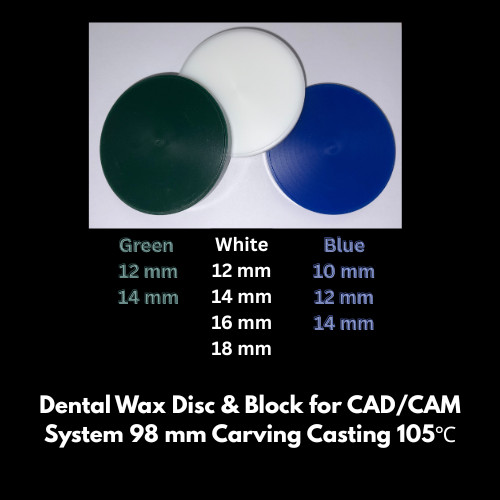 Dental Wax Disc & Block for CAD/CAM System 98 mm Carving Casting 105℃