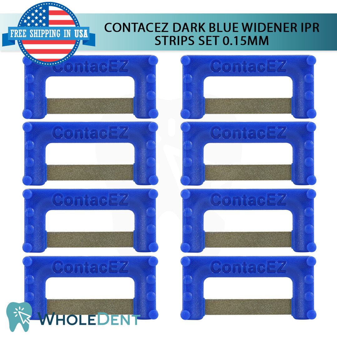 ContacEZ Dark Blue Widener IPR 8 Strips Orthodontic Interproximal Reduction