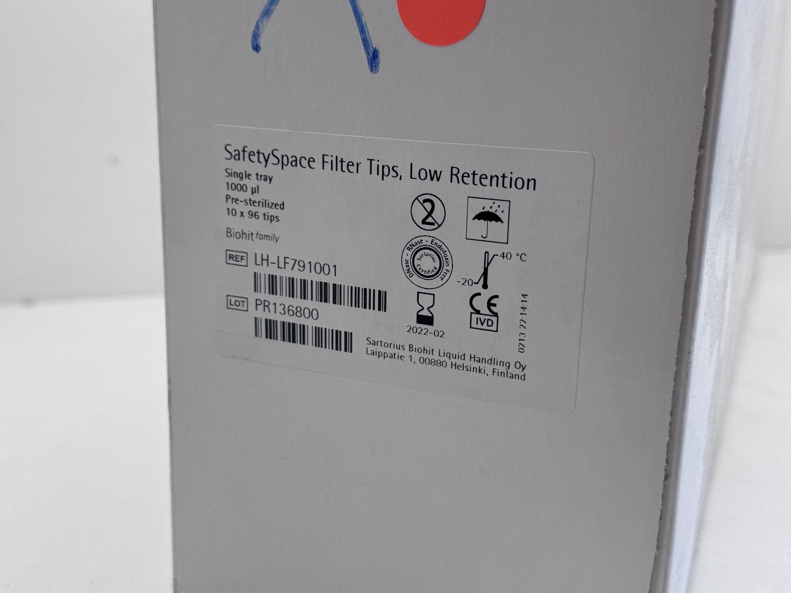 (960) Sartorius LH-LF791001 Biohit SafetySpace Sterile Filter Tip 1000uL EXPIRED