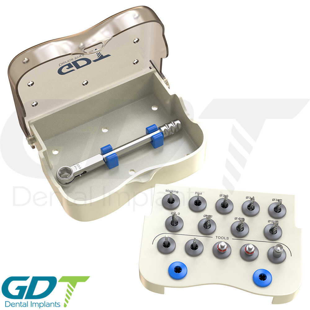 Mini Kit Box Dental Int Hex 2.42mm Instrument Tool Drills Drivers Ratchet