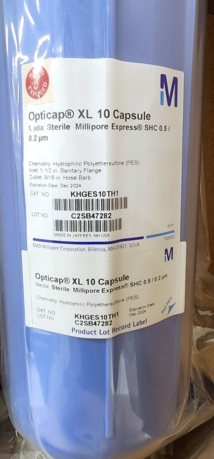 Millipore KHGES10TH1 Opticap XL 10 Capsule Express® SHC 0.5/0.2µm Sterile