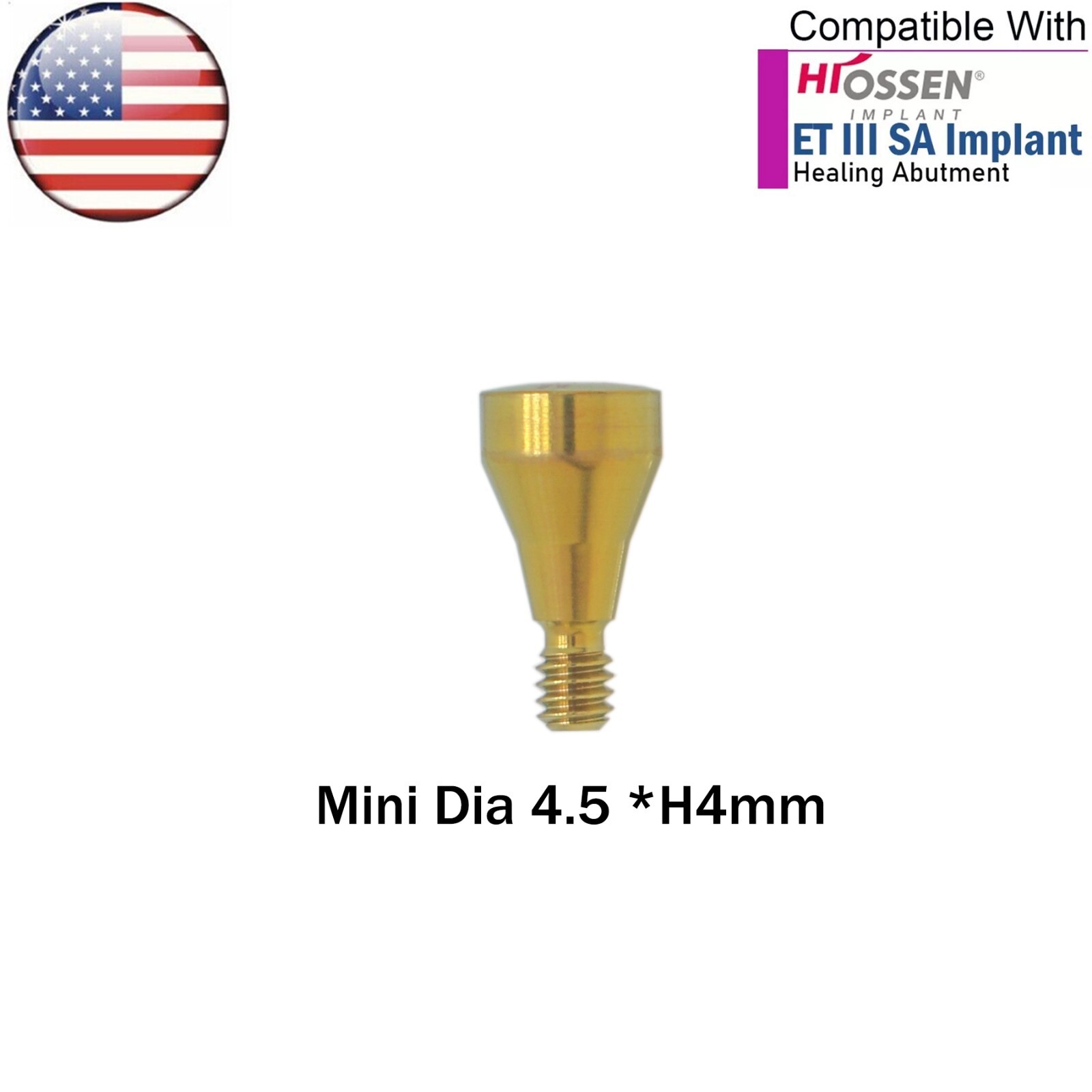 US Dental Mini Healing Abutment Caps Cover Screw For Osstem Hiossen ET Platform
