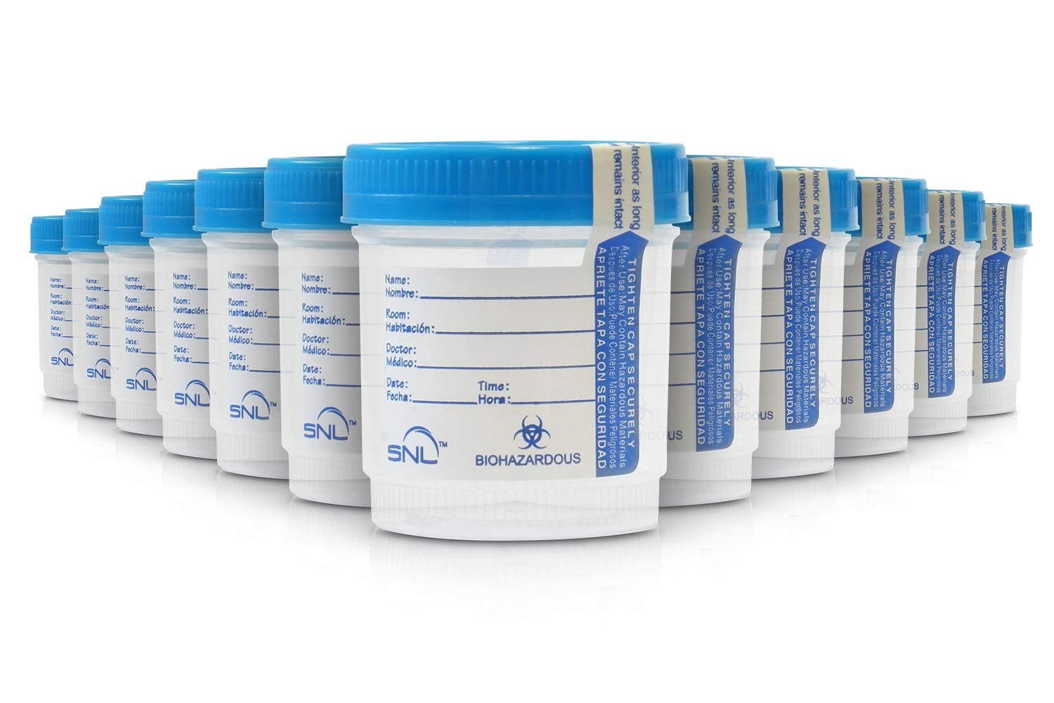 Quality Sterile Specimen Cups, Screw-On Cap with Tamper Evident Seal, 3Oz., B…
