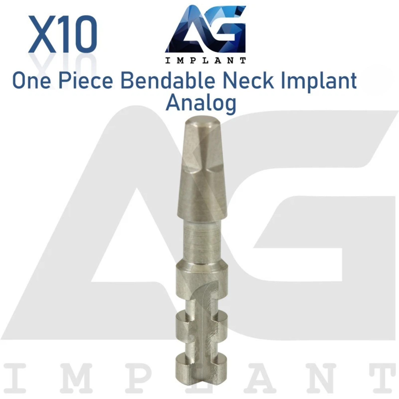 10x Dental Analog Flexible Neck One Piece Fixture System Compatible Lab