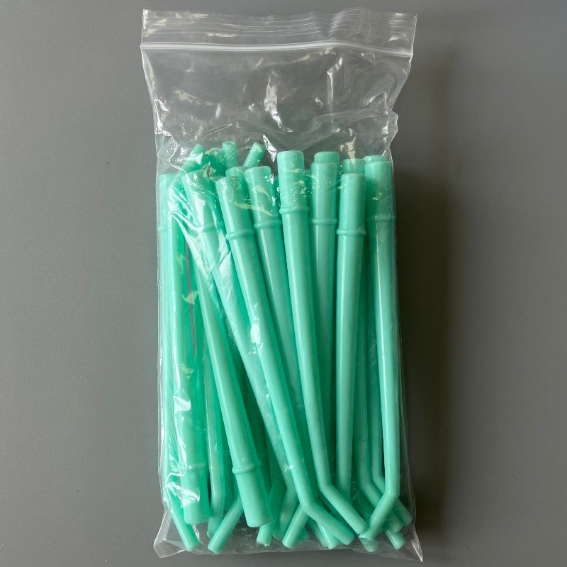 25Pcs (1 Bag) Surgical Aspirator Tips Green Medium 1/4″ Dental Suction Saliva