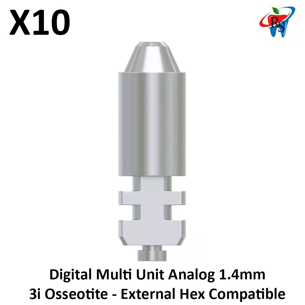 10x Dental Digital Multi Unit Analog 1.4 3i Osseotite Compatible – External Hex
