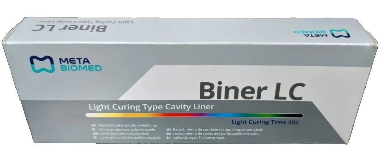 Meta Biomed Biner LC Light Cure Radiopaque Cavity Liner Base 2x2g Dental FS