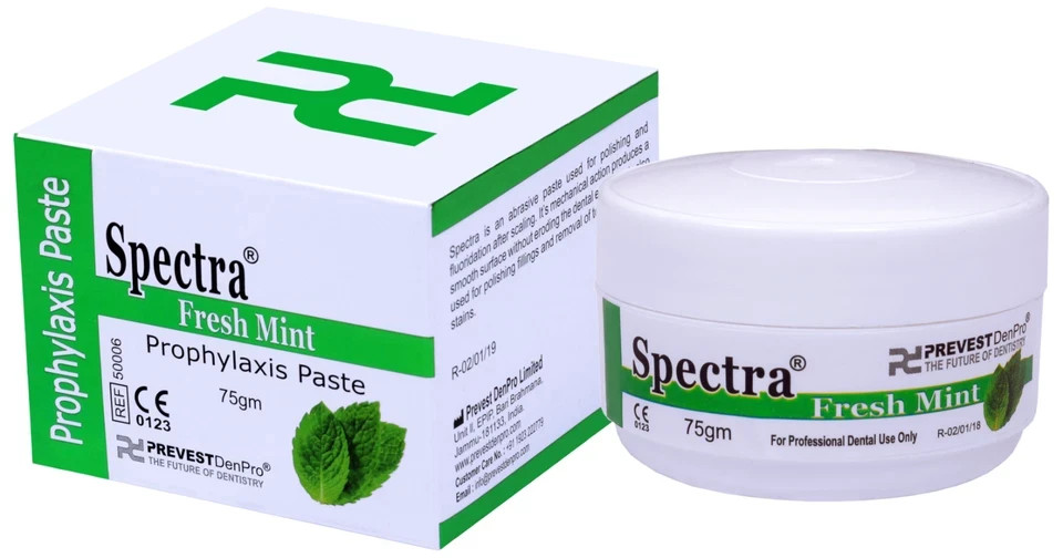 DENTAL PREVEST DENPRO SPECTRA PROPHYAXIS PASTE WITH FRESH MINT FLUORIDE 75 GM FS