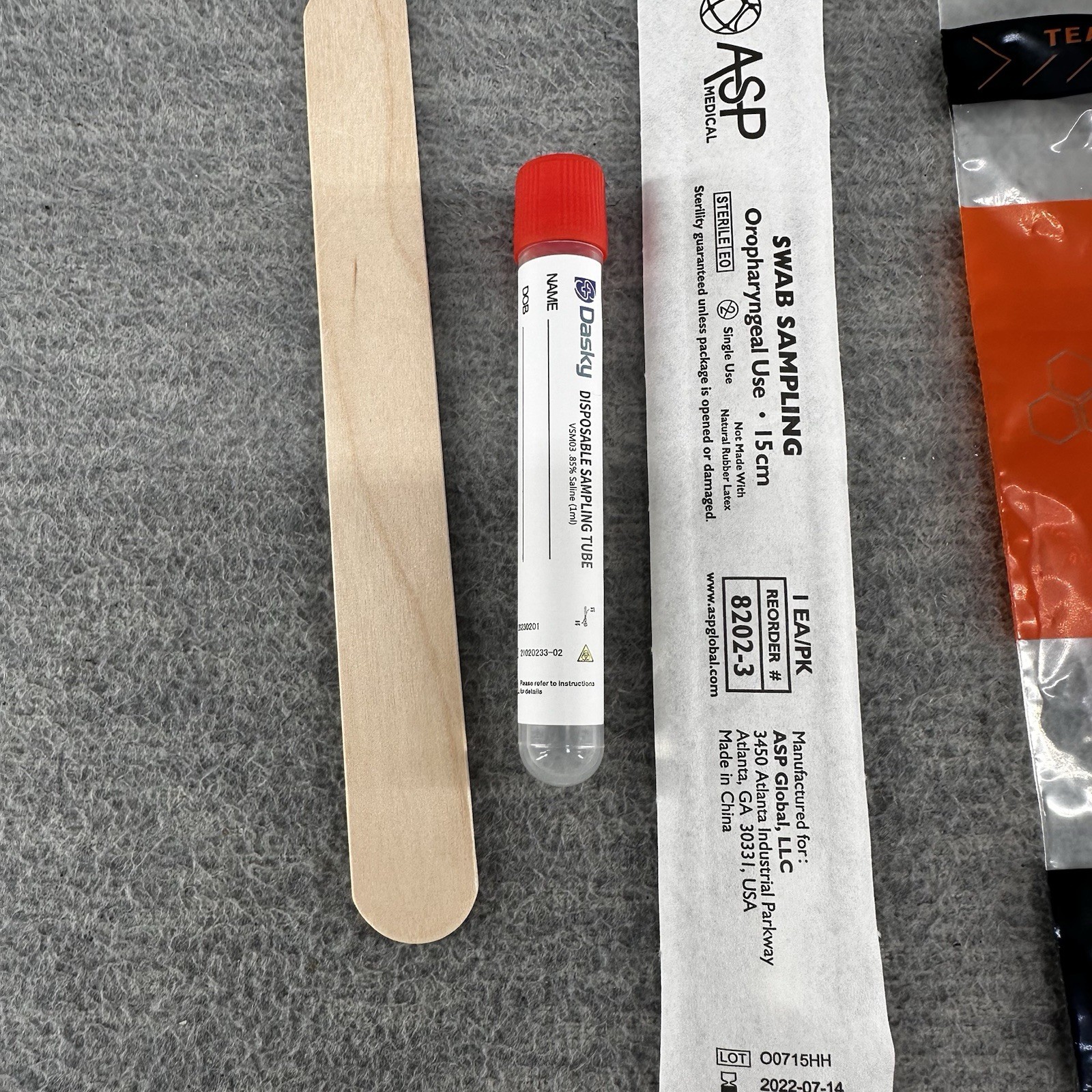 TANNER SCIENTIFIC – Collection Kits Nasal Swab with Biohazard Bags
