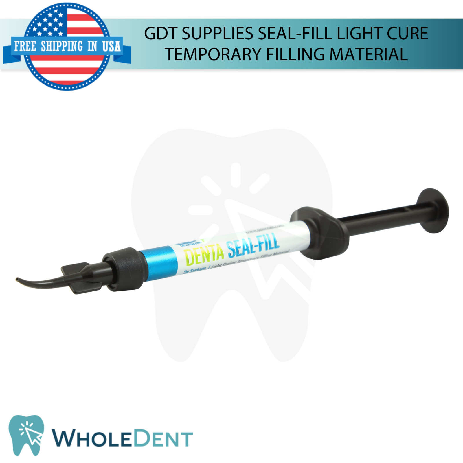 Denta Seal-Fill Temporary Dental Filling Material 5 Syringes Cavity Sealer 2g