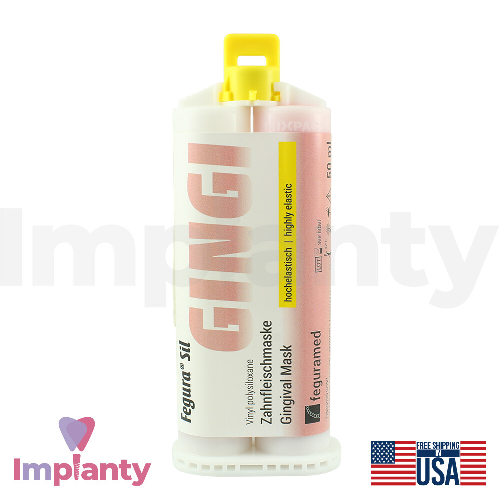 FeguraMed Highly Elastic Silicone Gingival Ma sk 50mlx2 Cartridges 20ml Agent
