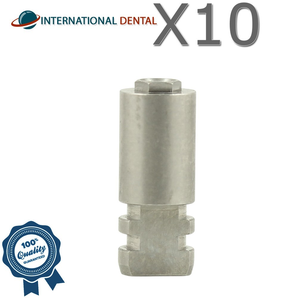 10 Dental Fixture Analog Ø5.0mm 3i Osseotite® Compatible Stainless Steel Replica