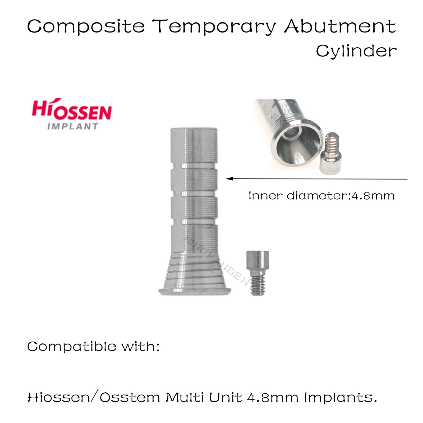 Multi-Unit Temporary cylinder conical abutment fits Hiossen/Nobel/Adin/Straumann