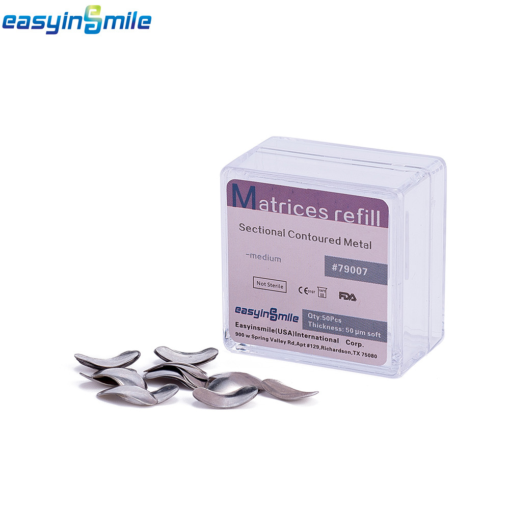 Metal Matrices Matrix Band Dental Sectional Contoured Refill S/M/L 50μm 10box