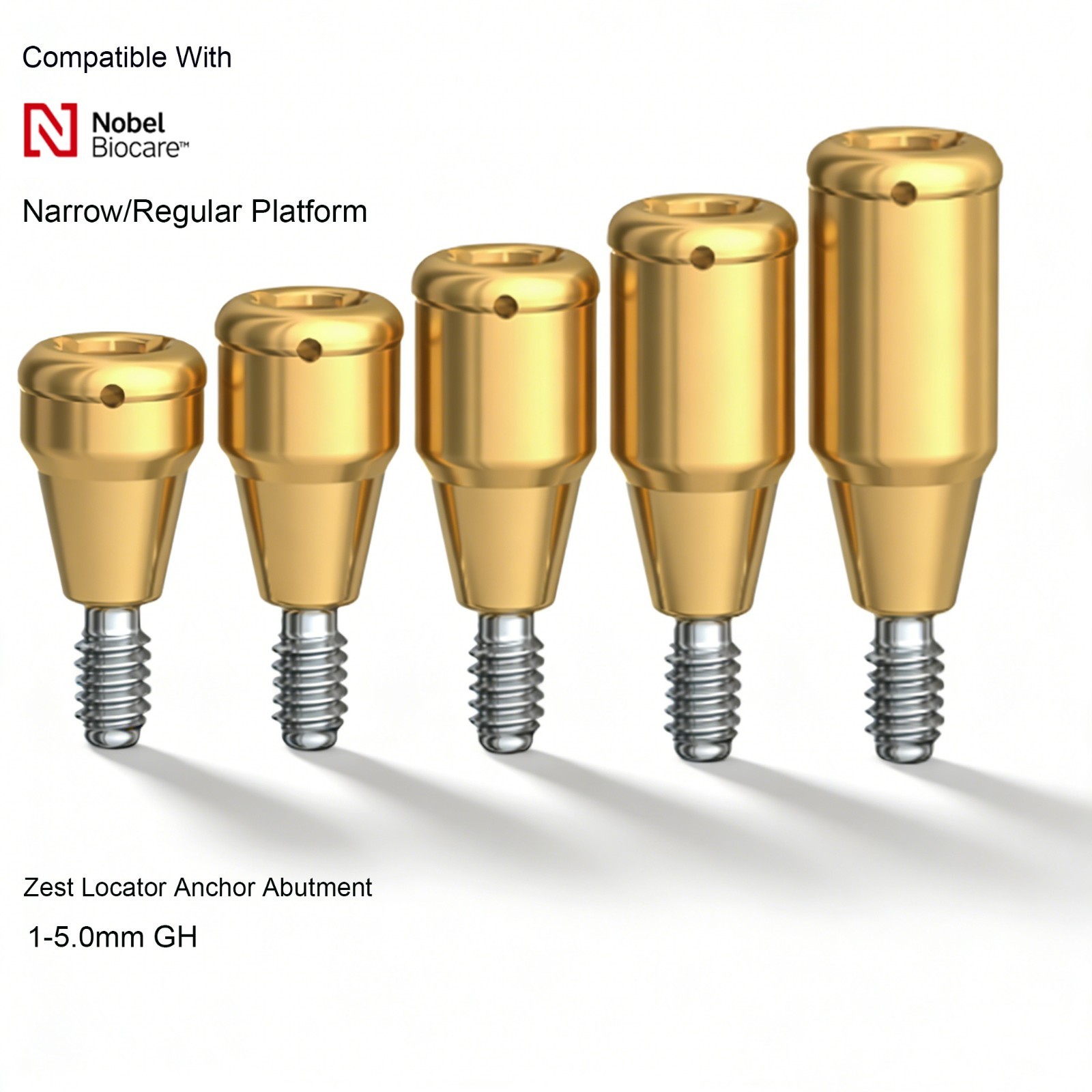 US Dental Fit ZEST LOCATOR Overdenture Ti Abutment For NobelActive Implant NP/RP