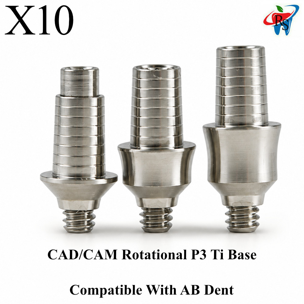 10pcs Dental CAD/CAM Rotational P3 Ti Base Compatible With AB Dent
