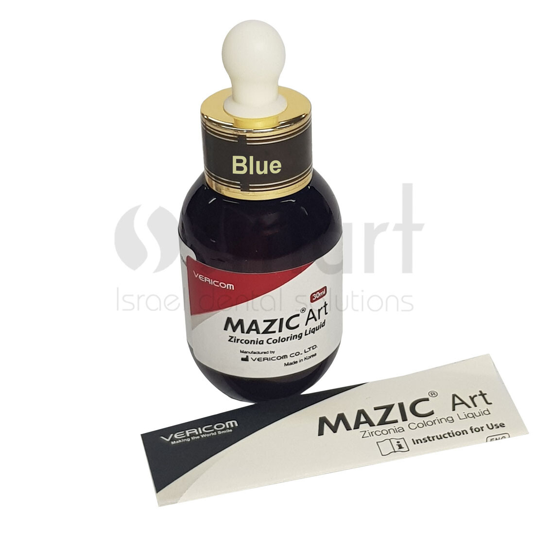 Dental lab not sintered zirconia shade coloring liquid 30ml Mazic Art Blue