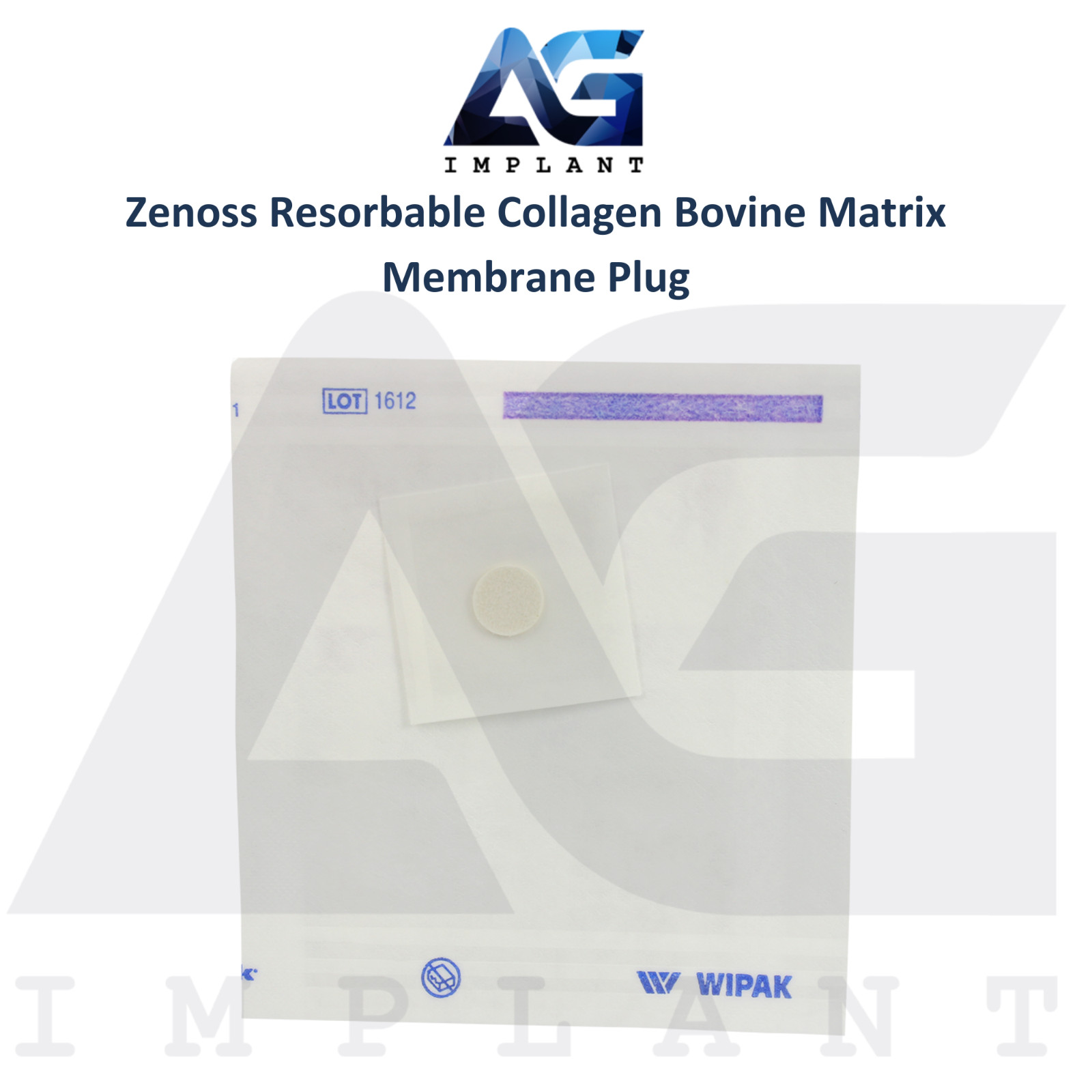 Dental Zenoss Membrane Round Plug Shape Resorbable Natural Collagen Material