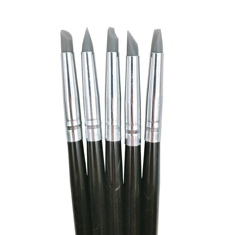 5Pcs/Set Dental Adhesive Composite Silicone Shaping Brush Pen Resin Veneer Teeth