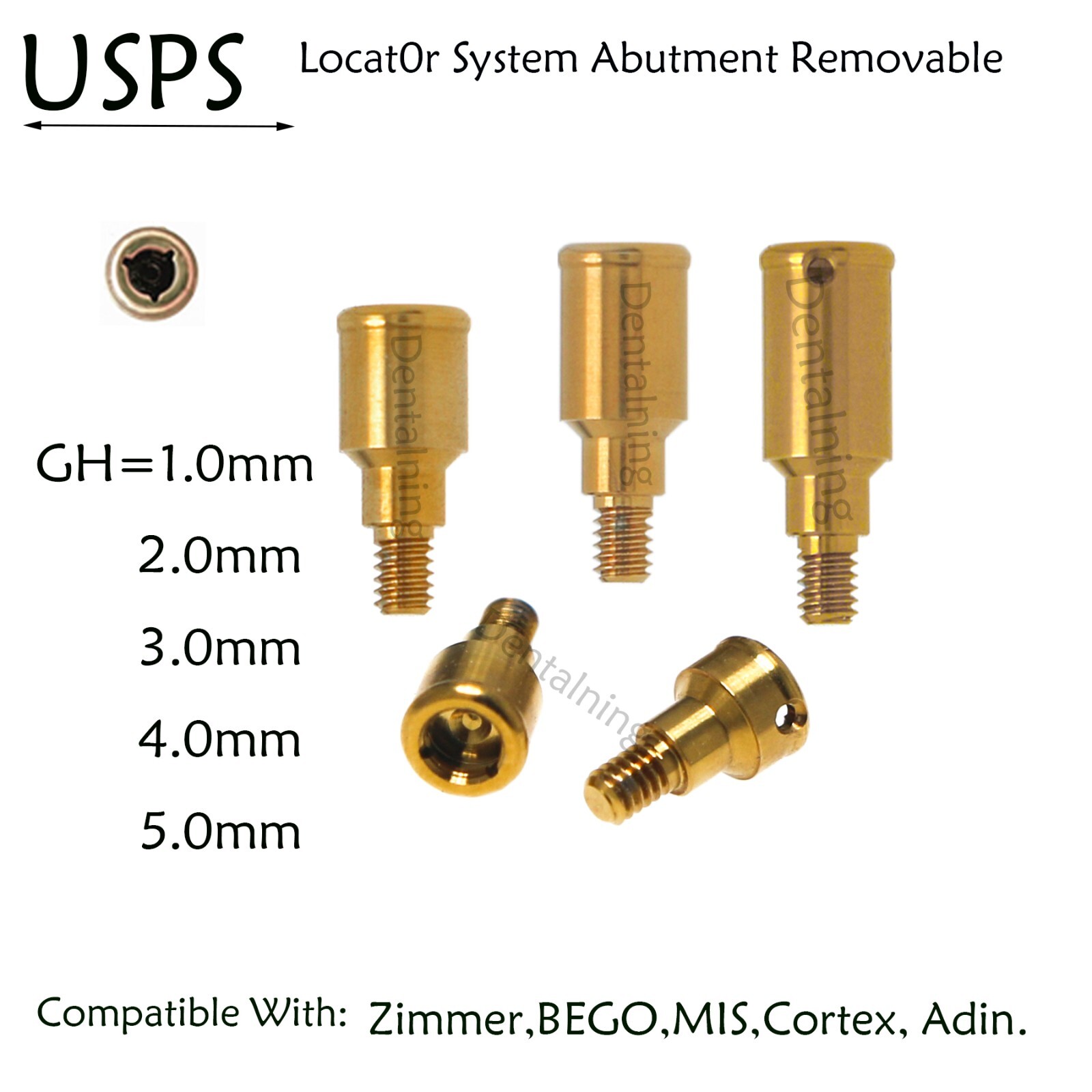 US Zimmer Mis Adin Bego Cortex Implant Locator Abutments For 1-5mm